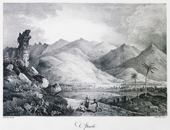 A. V. Joly, Τοπίο στη Σπάρτη, 1824