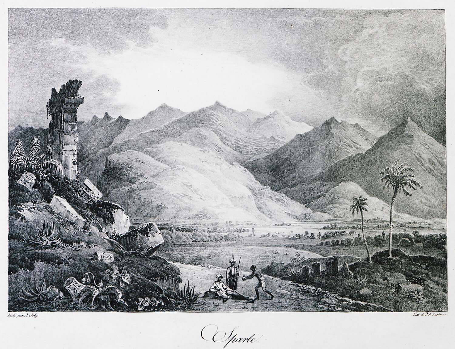 A. V. Joly, Τοπίο στη Σπάρτη, 1824