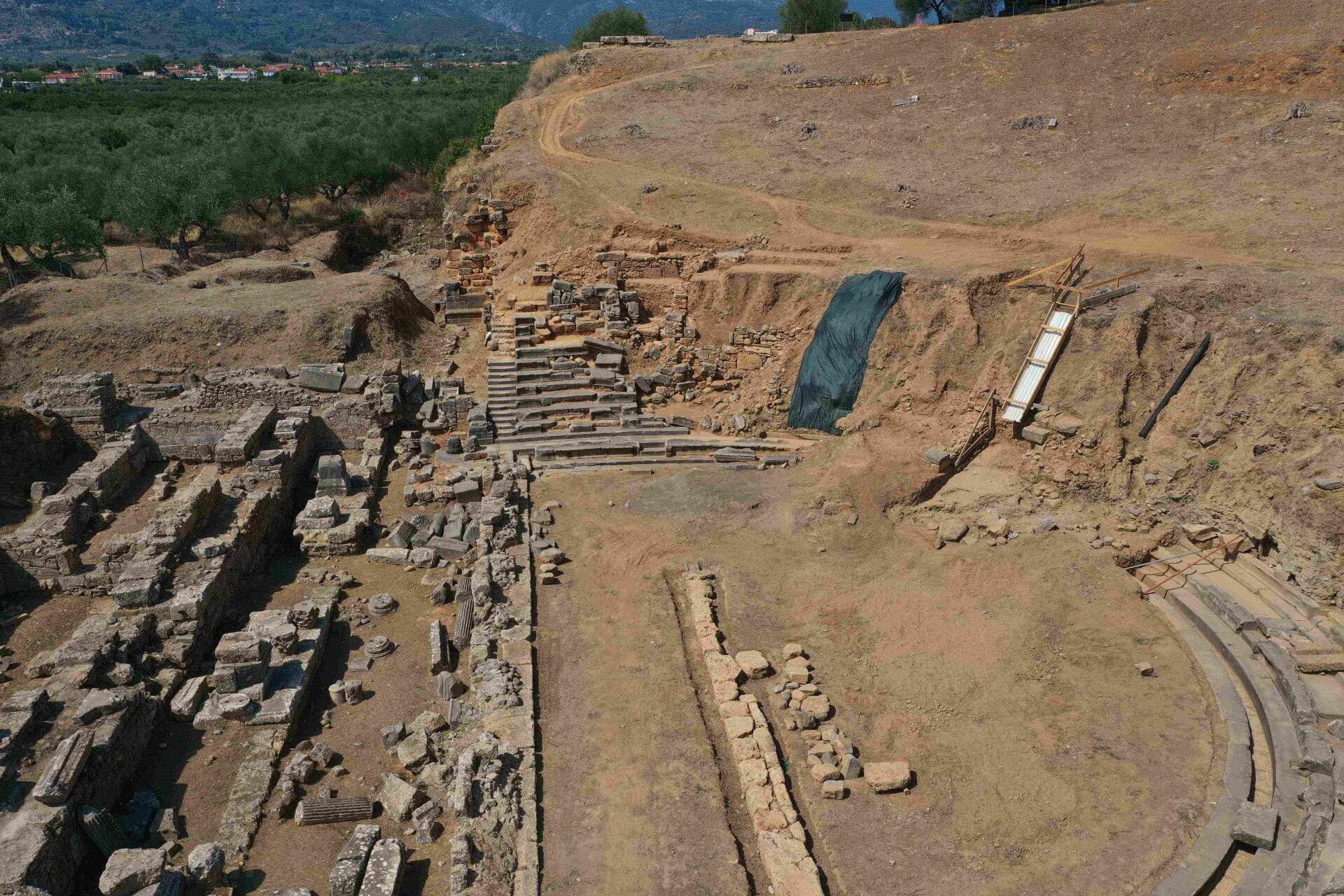 Το δυτικό τμήμα του κοίλου κατά τη διάρκεια των εργασιών αποκατάστασης, 2021 (αρχείο ΕΦΑΛΑΚ)